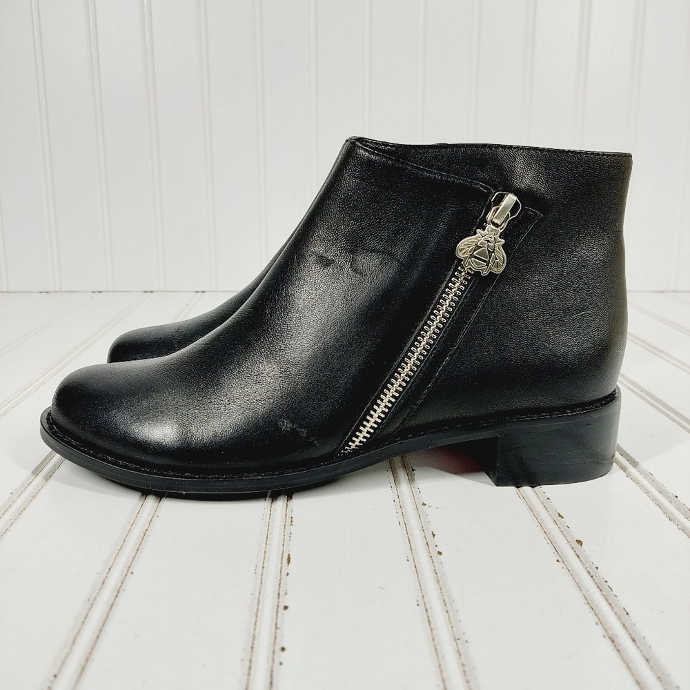 Bettye Muller Concept Women's Trinity Black Leather Ankle Boot F681